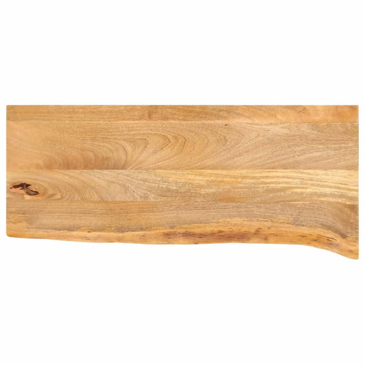Tischplatte mit Baumkante 80x30x3,8 cm Massivholz Mango