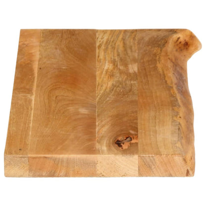 Tischplatte mit Baumkante 80x30x3,8 cm Massivholz Mango
