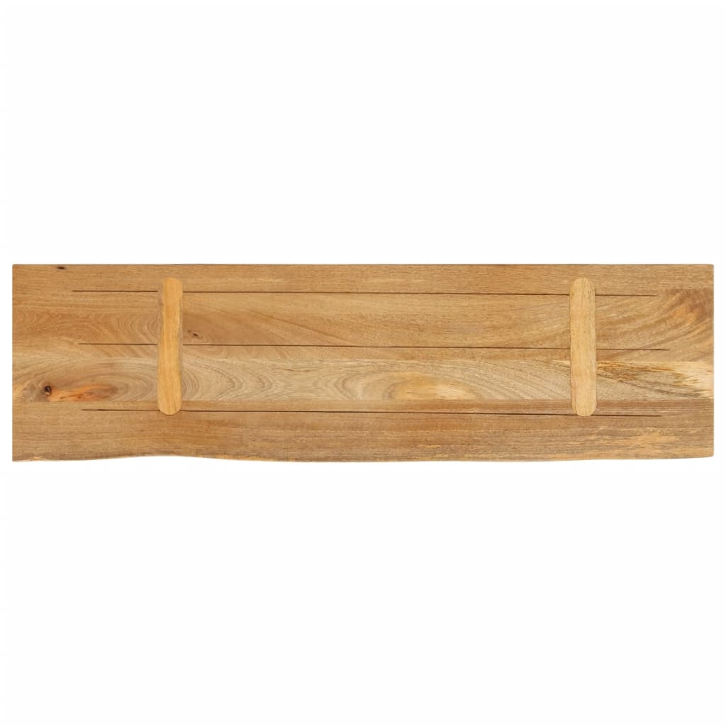 Tischplatte mit Baumkante 120x30x3,8 cm Massivholz Mango