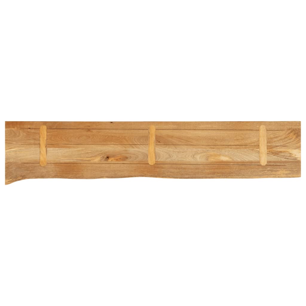 Tischplatte mit Baumkante 160x30x3,8 cm Massivholz Mango
