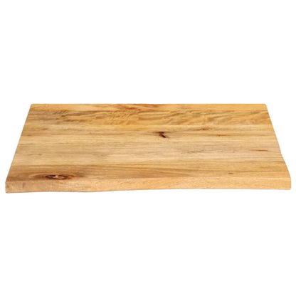 Tischplatte mit Baumkante 80x80x3,8 cm Massivholz Mango