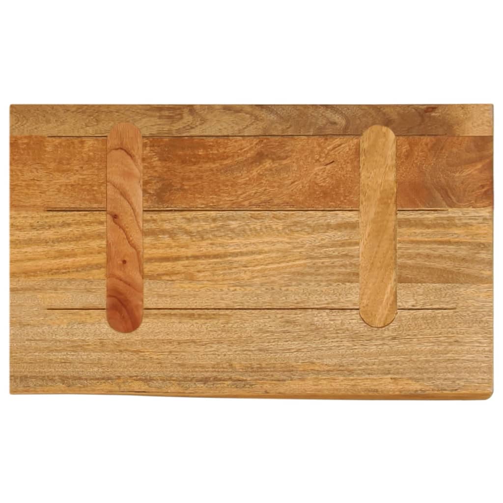 Tischplatte mit Baumkante 40x30x2,5 cm Massivholz Mango