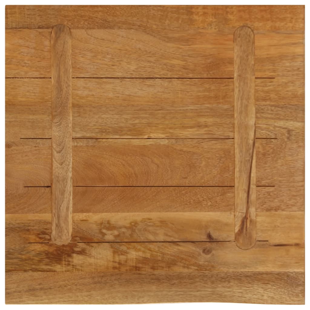 Tischplatte mit Baumkante 80x80x2,5 cm Massivholz Mango