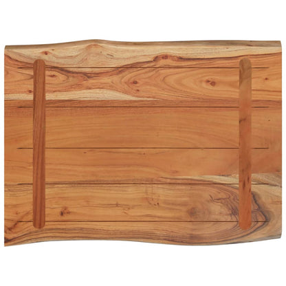Tischplatte 50x40x2,5 cm Rechteckig Massivholz Akazie Baumkante