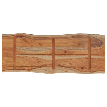 Tischplatte 80x40x2,5 cm Rechteckig Massivholz Akazie Baumkante