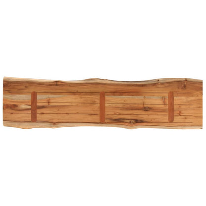 Tischplatte 140x40x2,5cm Rechteckig Massivholz Akazie Baumkante