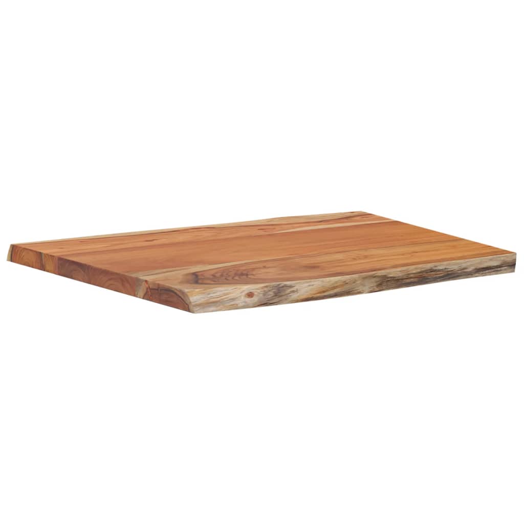 Tischplatte 70x60x2,5cm Rechteckig Massivholz Akazie Naturkante
