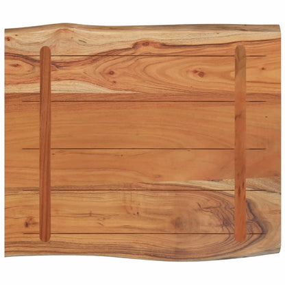 Tischplatte 70x60x2,5cm Rechteckig Massivholz Akazie Naturkante