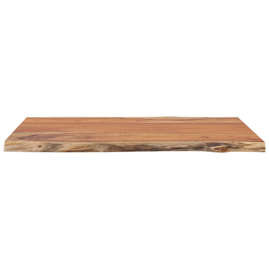 Tischplatte 80x60x2,5cm Rechteckig Massivholz Akazie Naturkante