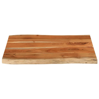 Tischplatte 90x60x2,5 cm Rechteckig Massivholz Akazie Baumkante