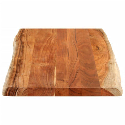 Tischplatte 110x60x2,5cm Rechteckig Massivholz Akazie Baumkante