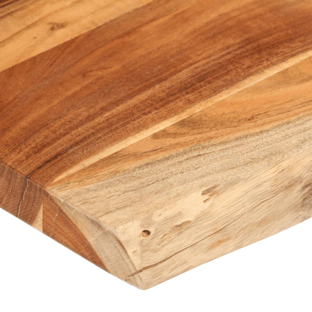 Tischplatte 110x60x2,5cm Rechteckig Massivholz Akazie Baumkante