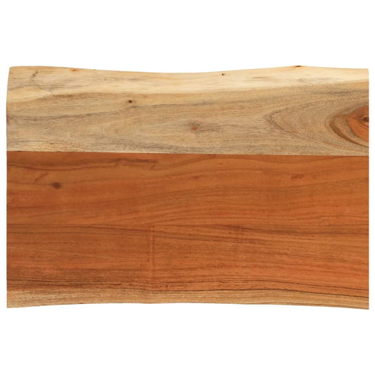 Tischplatte 60x40x3,8 cm Rechteckig Massivholz Akazie Baumkante