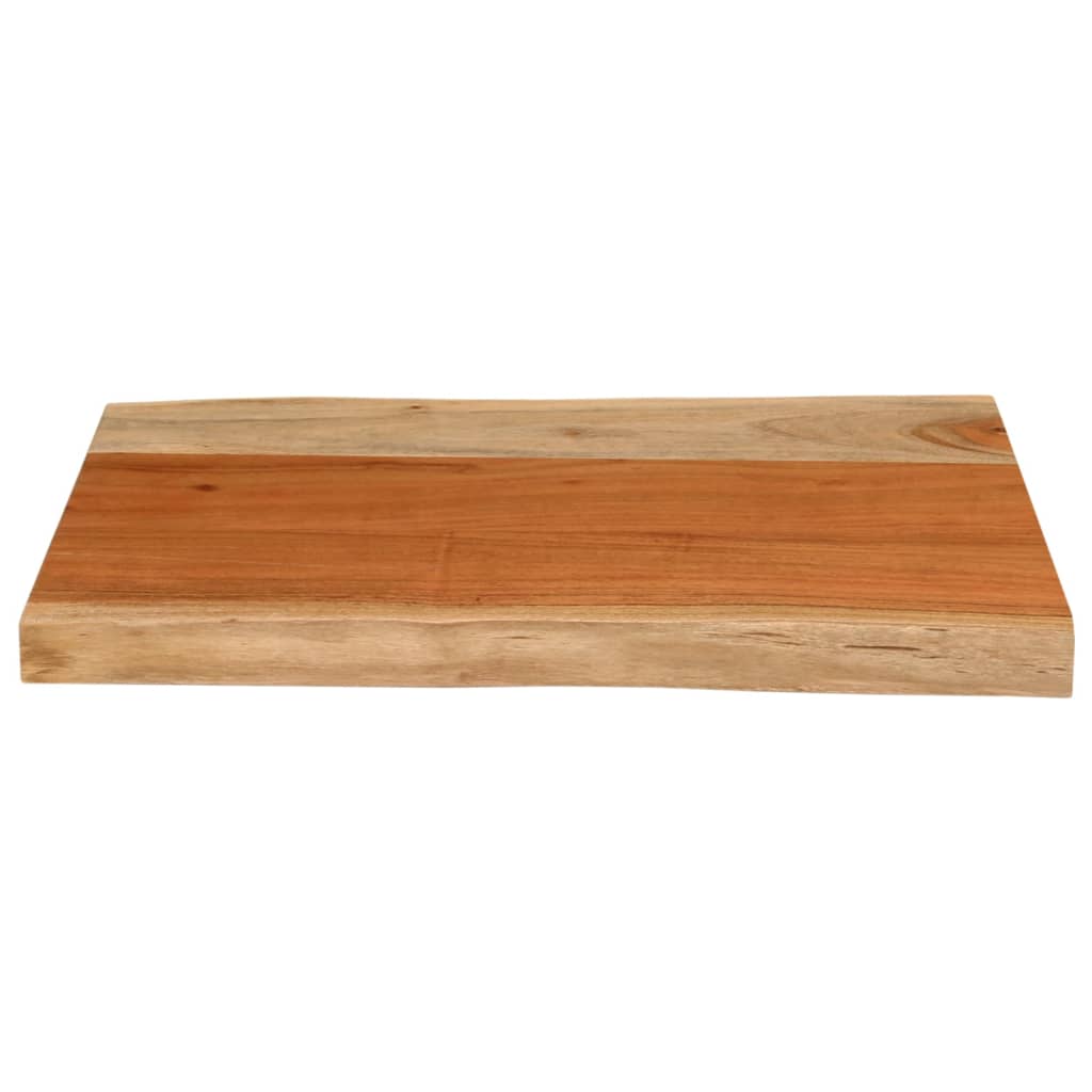 Tischplatte 60x40x3,8 cm Rechteckig Massivholz Akazie Baumkante