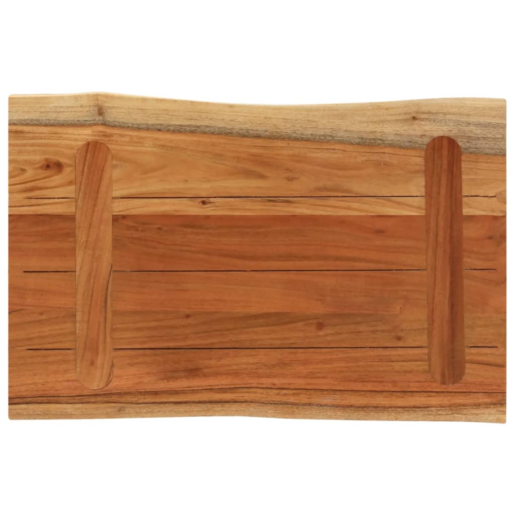 Tischplatte 60x40x3,8 cm Rechteckig Massivholz Akazie Baumkante
