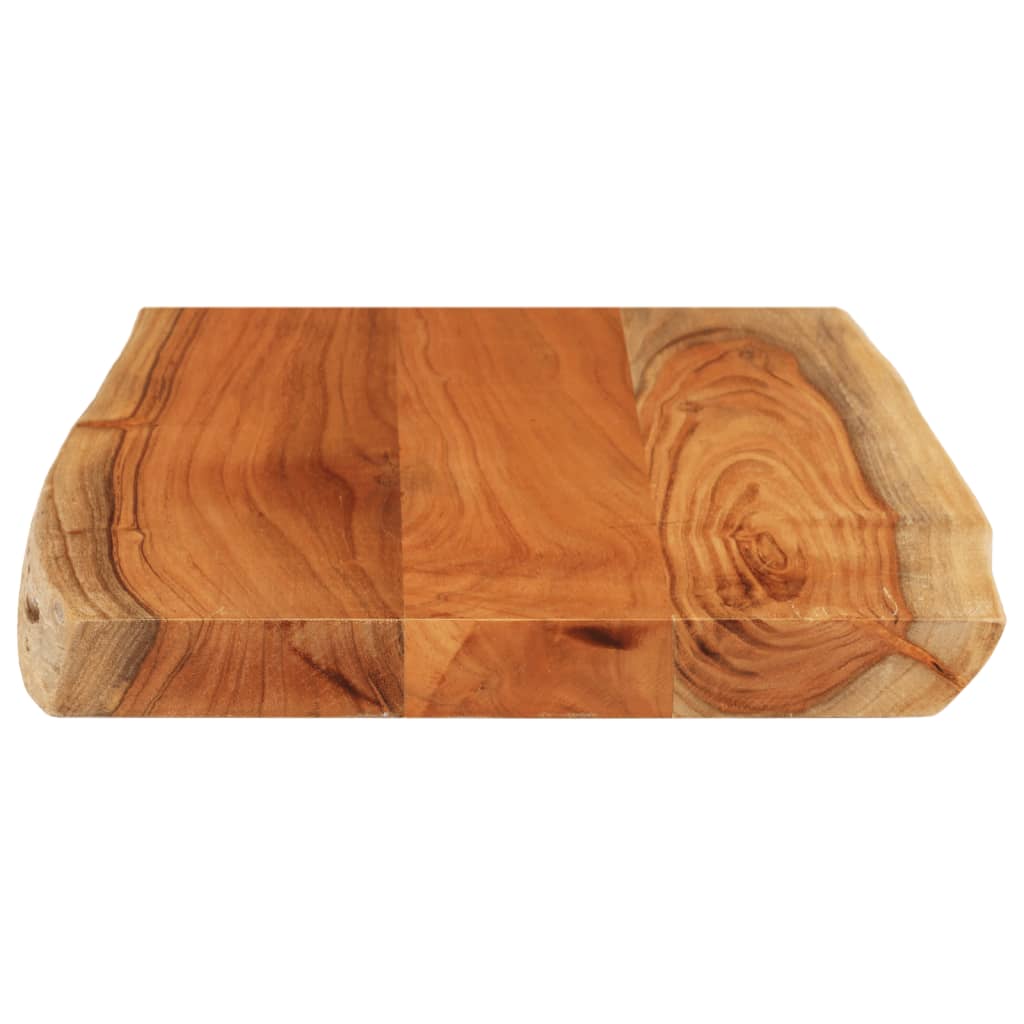 Tischplatte 70x40x3,8 cm Rechteckig Massivholz Akazie Baumkante