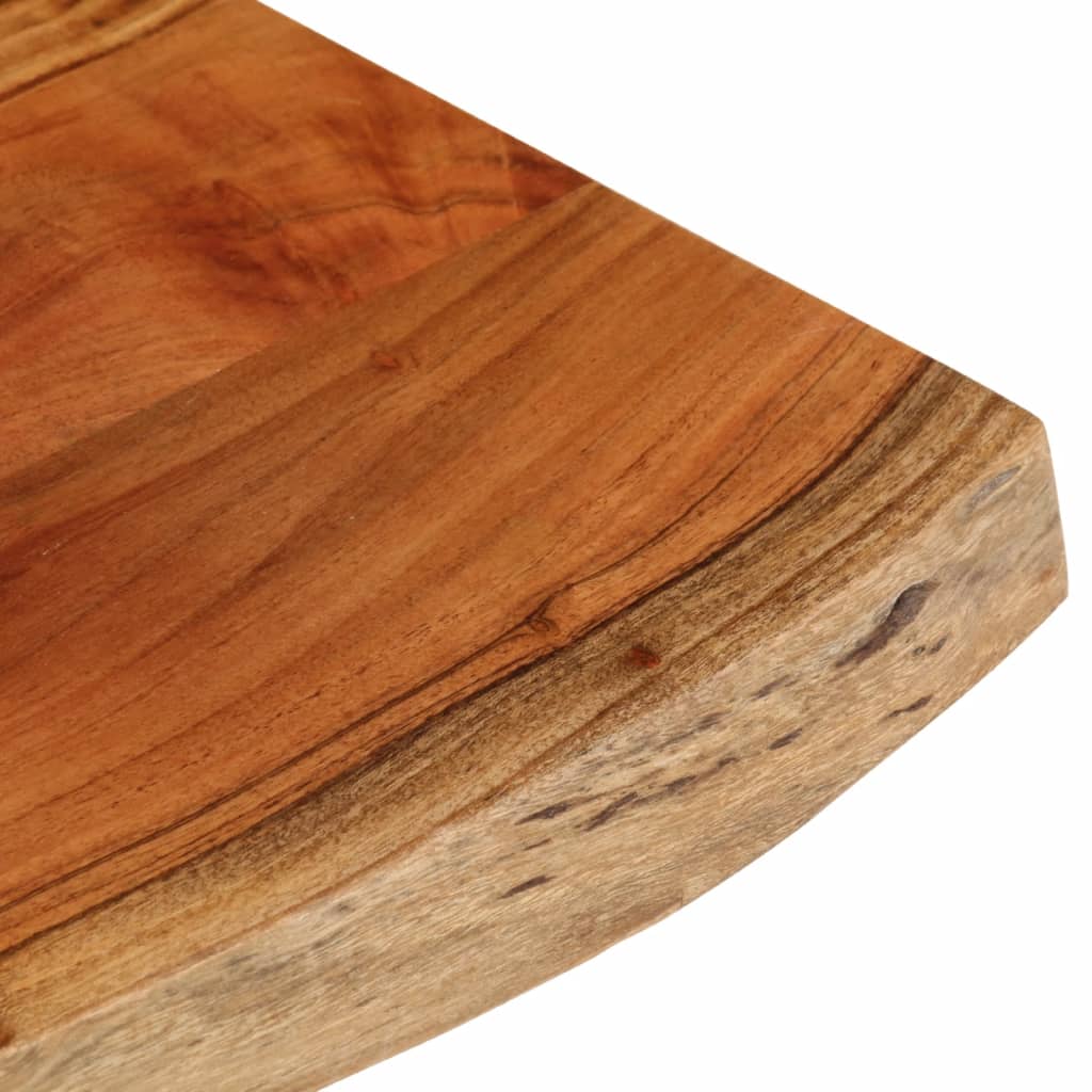 Tischplatte 70x40x3,8 cm Rechteckig Massivholz Akazie Baumkante