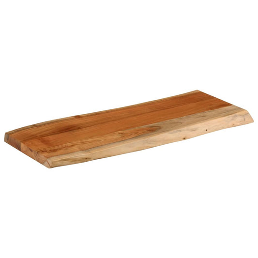 Tischplatte 80x40x3,8 cm Rechteckig Massivholz Akazie Baumkante