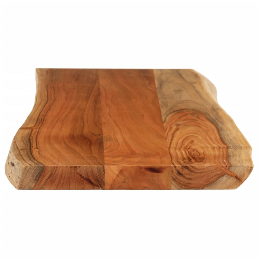 Tischplatte 80x40x3,8 cm Rechteckig Massivholz Akazie Baumkante