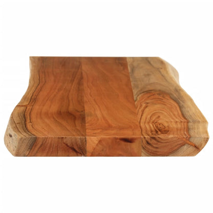 Tischplatte 80x40x3,8 cm Rechteckig Massivholz Akazie Baumkante