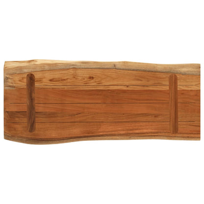 Tischplatte 80x40x3,8 cm Rechteckig Massivholz Akazie Baumkante