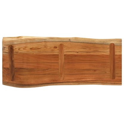 Tischplatte 90x40x3,8 cm Rechteckig Massivholz Akazie Baumkante