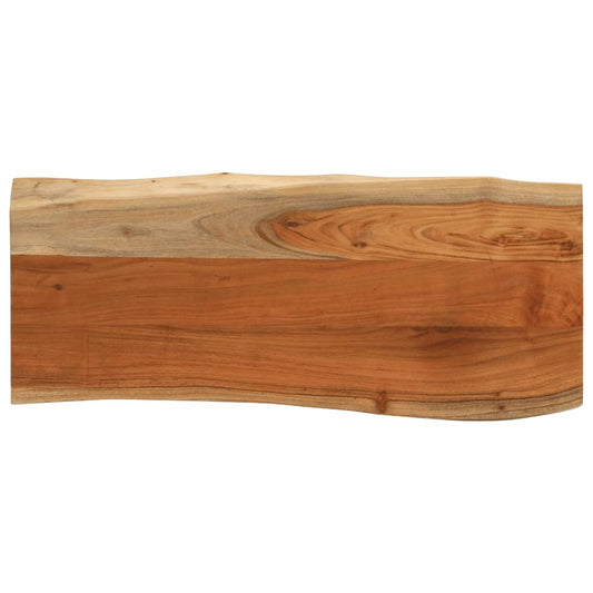 Tischplatte 100x40x3,8cm Rechteckig Massivholz Akazie Baumkante