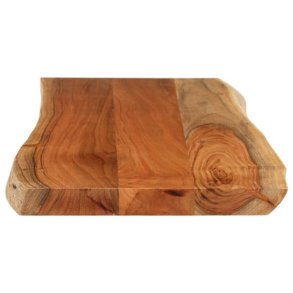 Tischplatte 100x40x3,8cm Rechteckig Massivholz Akazie Baumkante