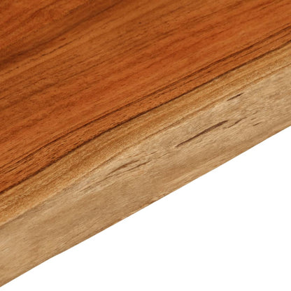 Tischplatte 100x40x3,8cm Rechteckig Massivholz Akazie Baumkante