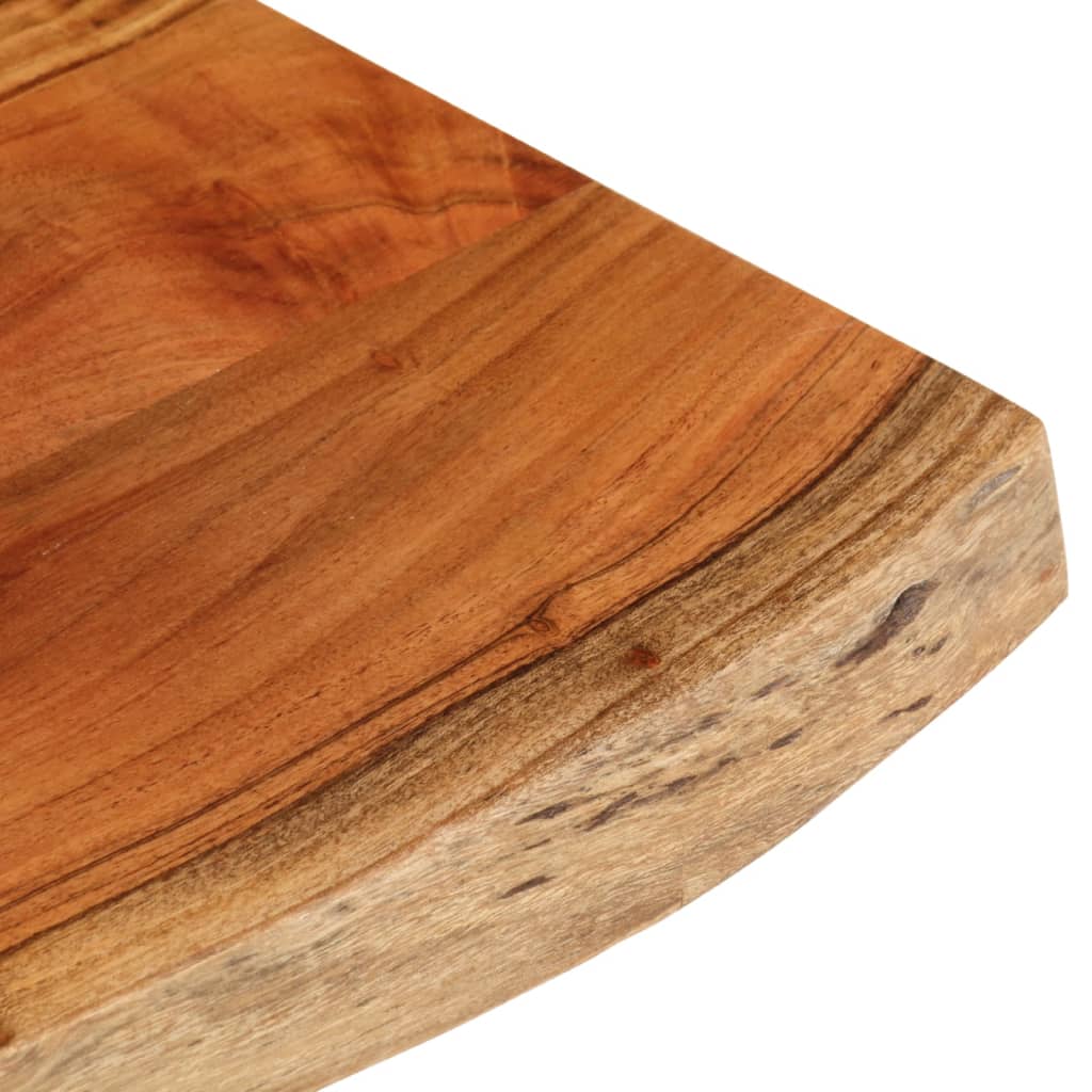 Tischplatte 100x40x3,8cm Rechteckig Massivholz Akazie Baumkante