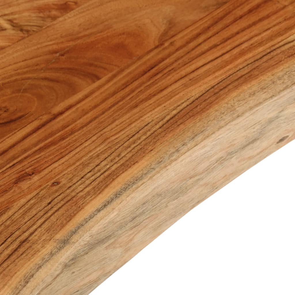 Tischplatte 110x40x3,8cm Rechteckig Massivholz Akazie Baumkante