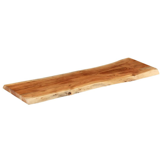 Tischplatte 140x40x3,8cm Rechteckig Massivholz Akazie Baumkante