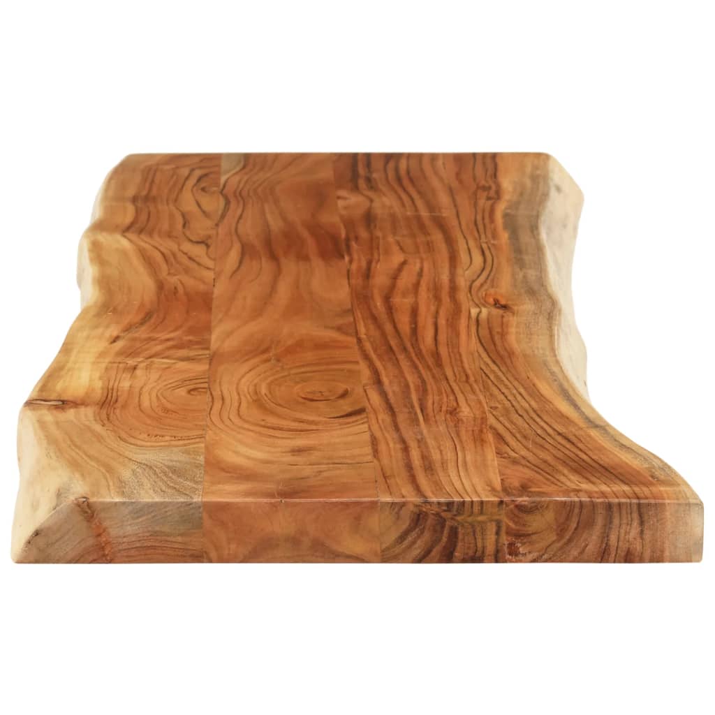 Tischplatte 140x40x3,8cm Rechteckig Massivholz Akazie Baumkante