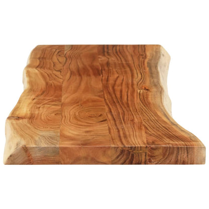 Tischplatte 140x40x3,8cm Rechteckig Massivholz Akazie Baumkante