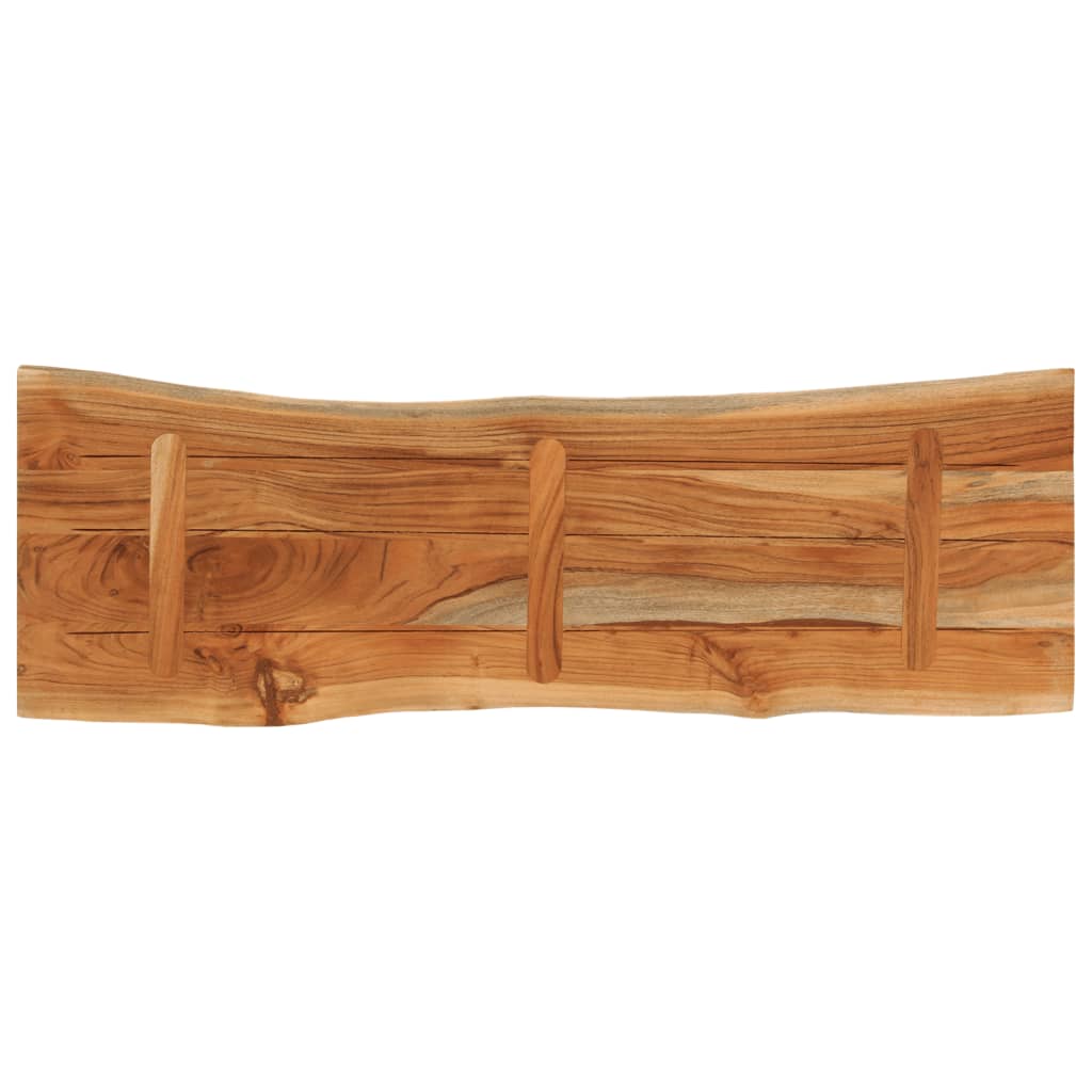 Tischplatte 140x40x3,8cm Rechteckig Massivholz Akazie Baumkante