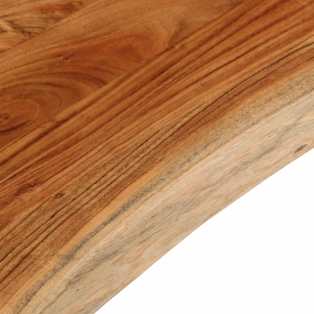 Tischplatte 140x40x3,8cm Rechteckig Massivholz Akazie Baumkante