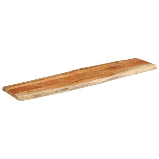 Tischplatte 160x40x3,8cm Rechteckig Massivholz Akazie Baumkante