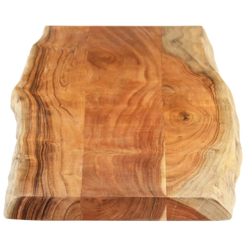 Tischplatte 160x40x3,8cm Rechteckig Massivholz Akazie Baumkante