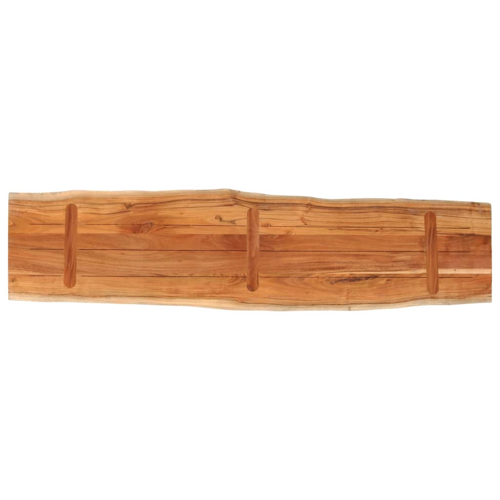 Tischplatte 160x40x3,8cm Rechteckig Massivholz Akazie Baumkante