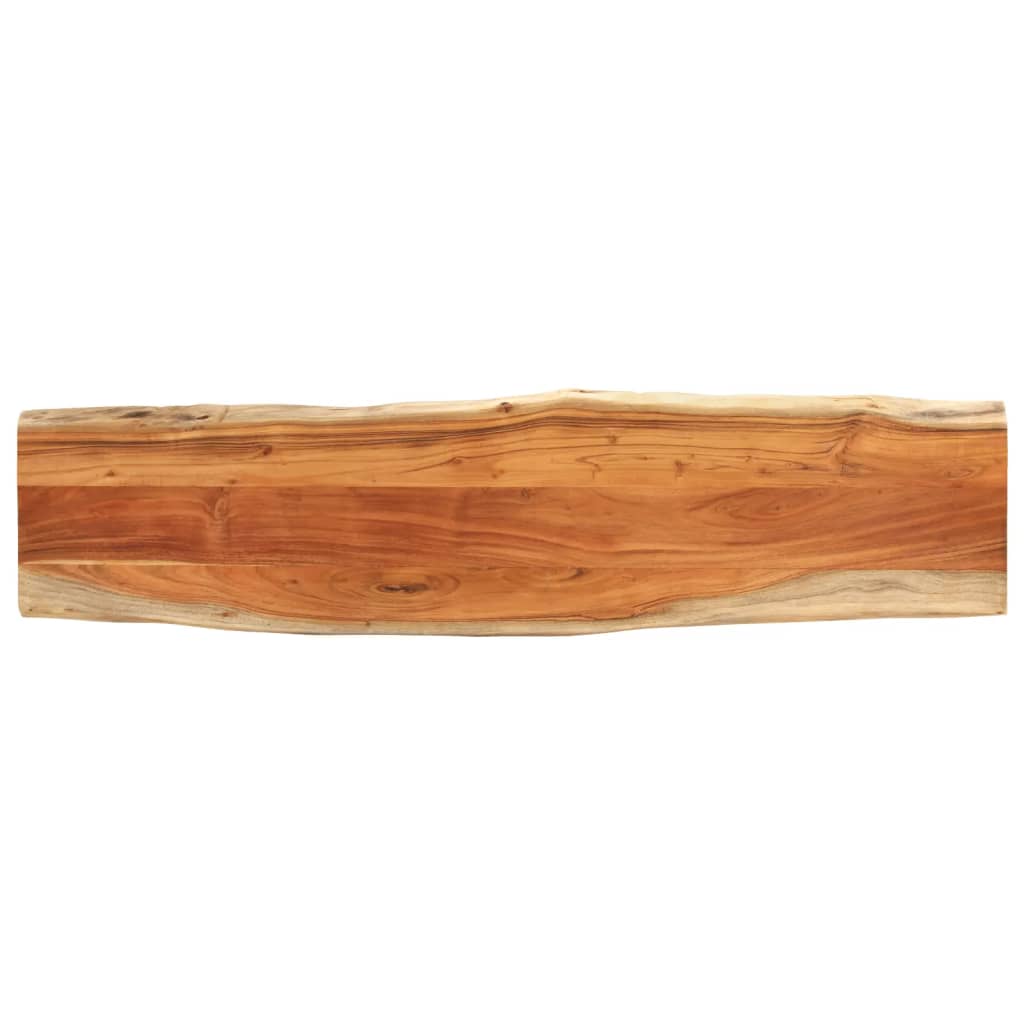 Tischplatte 180x40x3,8cm Rechteckig Massivholz Akazie Baumkante