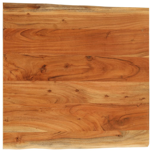 Tischplatte 60x60x3,8cm Quadratisch Massivholz Akazie Baumkante