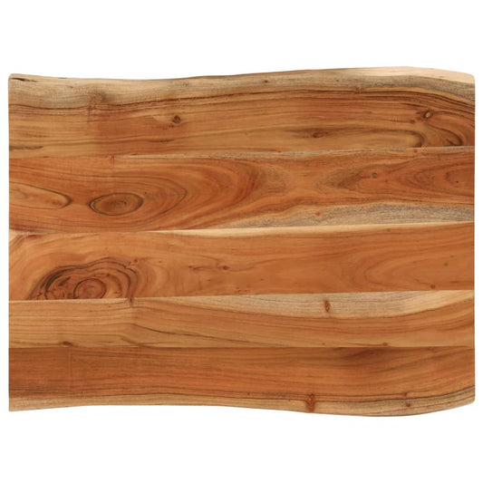 Tischplatte 90x60x3,8 cm Rechteckig Massivholz Akazie Baumkante