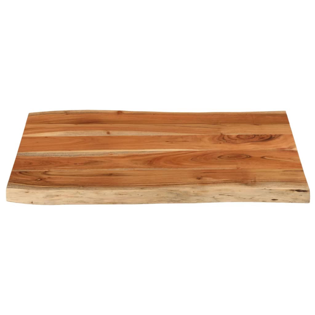 Tischplatte 90x60x3,8 cm Rechteckig Massivholz Akazie Baumkante