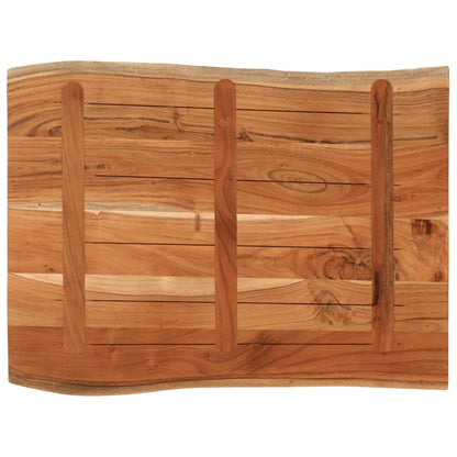 Tischplatte 90x60x3,8 cm Rechteckig Massivholz Akazie Baumkante