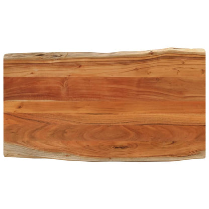 Tischplatte 100x60x3,8cm Rechteckig Massivholz Akazie Baumkante