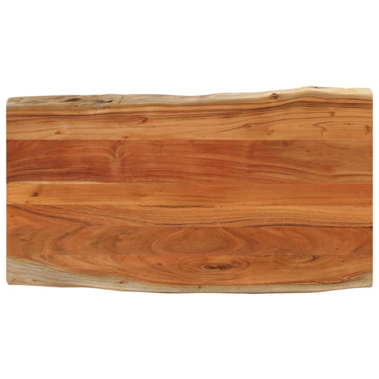 Tischplatte 100x60x3,8cm Rechteckig Massivholz Akazie Baumkante