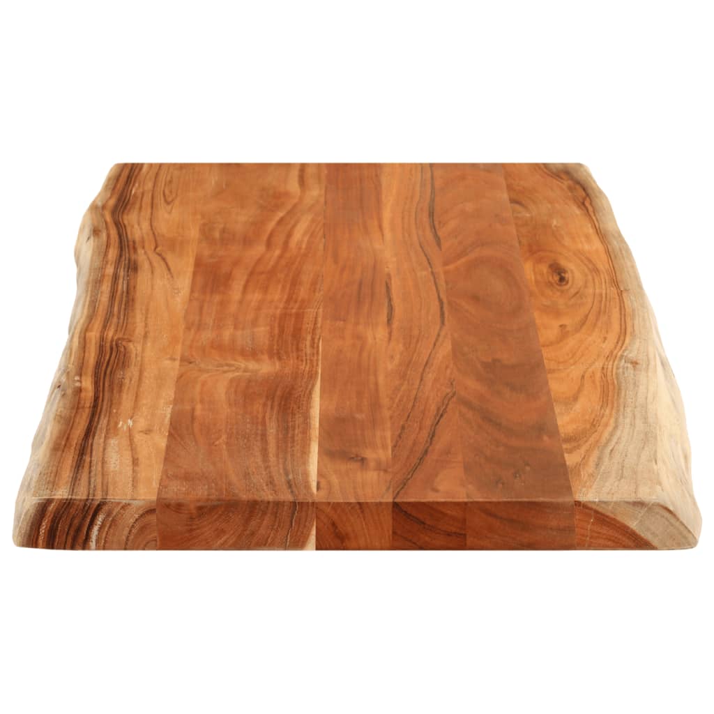 Tischplatte 100x60x3,8cm Rechteckig Massivholz Akazie Baumkante