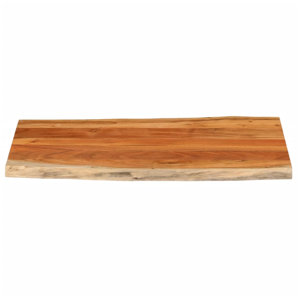 Tischplatte 110x60x3,8cm Rechteckig Massivholz Akazie Baumkante