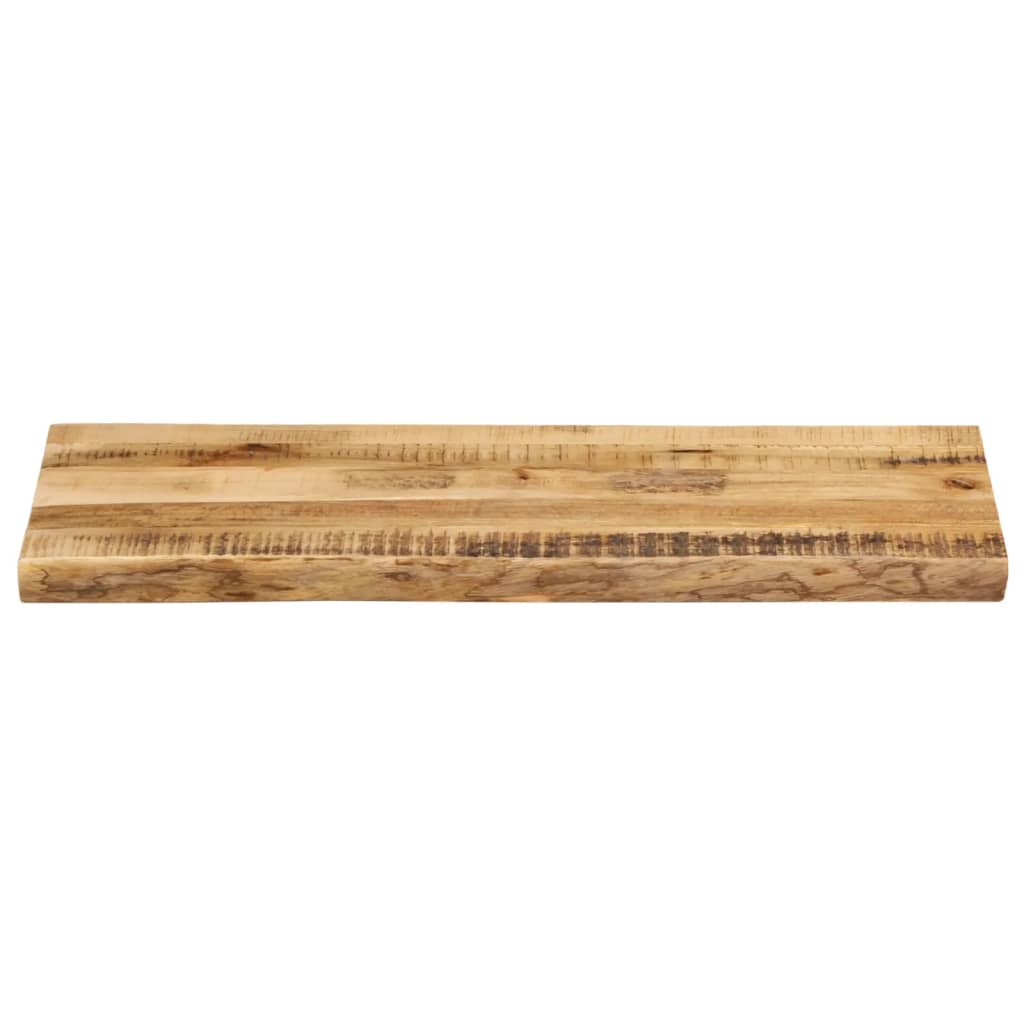 Tischplatte mit Baumkante 100x40x2,5 cm Raues Mango Massivholz
