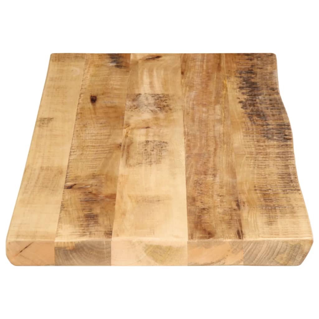 Tischplatte mit Baumkante 100x40x2,5 cm Raues Mango Massivholz